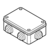 Puszka natynkowa Scame SCABOX 120 x 80 x 50mm z dławnicami